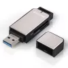 Hama 123900 kortelių skaitytuvas USB 3.2 Gen 1 (3.1 Gen 1) Juoda, Sidabrinė