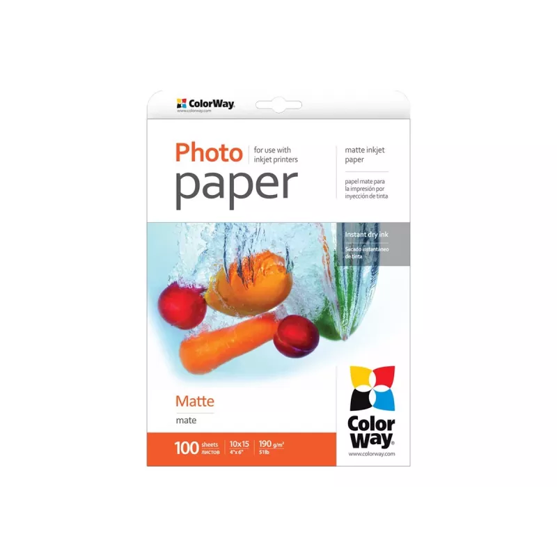 ColorWay - fotopopierius - matinis - 100 lapų -