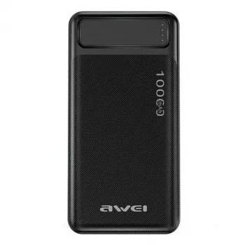 Nešiojama išorinė baterija P5K 10000 mAh su 2xUSB 2.1A – juoda