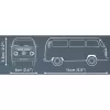 Modelio rinkinys Cobi Volkswagen T2b Bus oranžinis, mastelis 1:35, konstravimo rinkinys