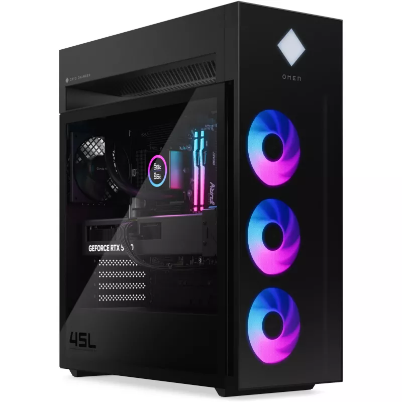 HP OMEN 45L by HP GT22-3093ng - microATX - Core Ultra 9 285K - RAM 32 GB - SSD 2 TB - NVMe - GeForce RTX 5080 - 1GbE, 2.5GbE, Wi-Fi 6E, Bluetooth 5.3 - WLAN: 802.11a/b/g/n/ac/ax (Wi-Fi 6E)