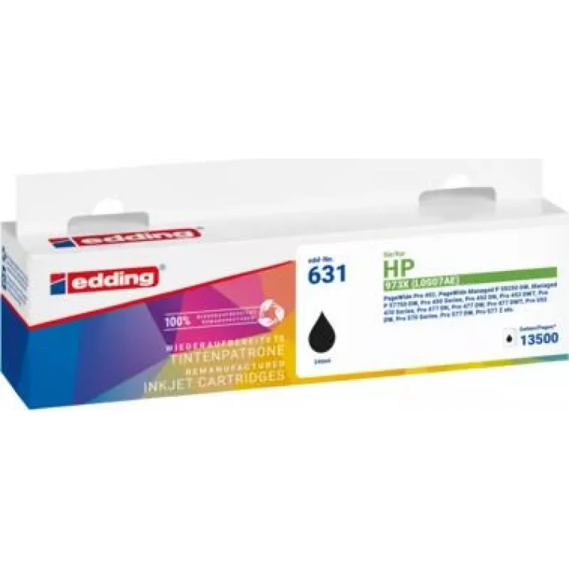edding spausdintuvo kasetė EDD-631 juoda, suderinama su HP 973X L0S07AE