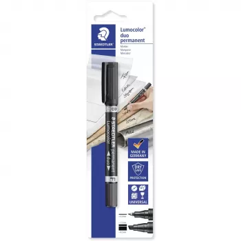 Nuolatinis žymeklis Staedtler Lumocolor permanent duo 348 B juodas 1 vnt.