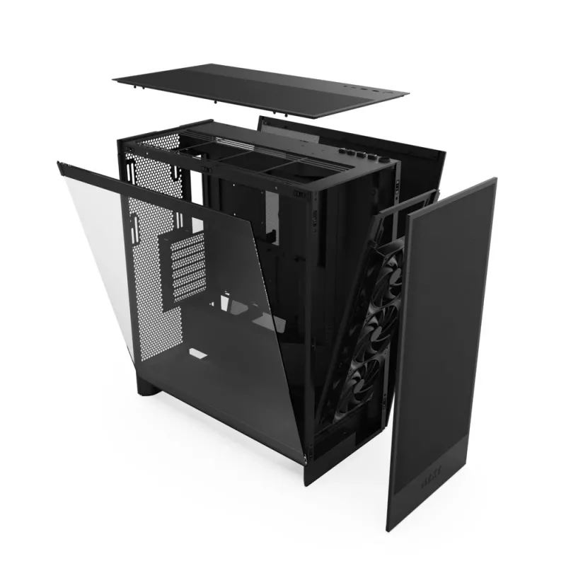 NZXT H7 Flow (2024) Mid-Tower korpusas - visiškai juodas