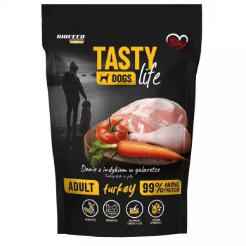 BIOFEED Tasty Dogs Life Turkey- šlapias šunų maistas - 150g