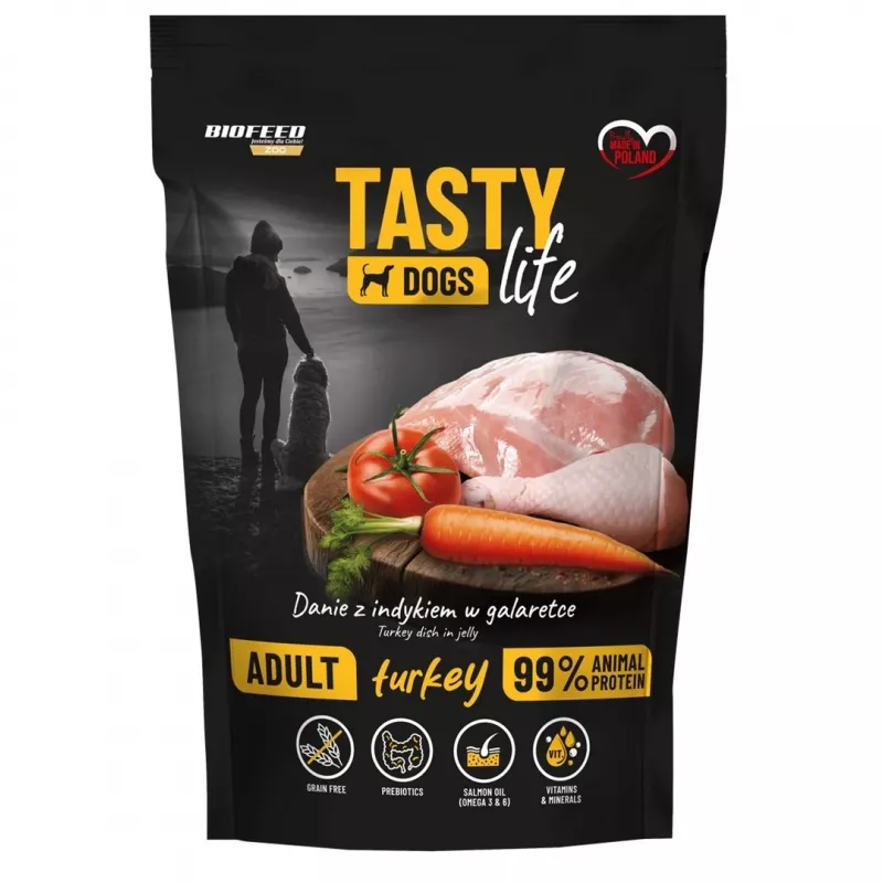 BIOFEED Tasty Dogs Life Turkey- šlapias šunų maistas - 150g