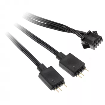 Kabelių adapteris Kolink 4 kontaktų ventiliatorius į 3 kontaktų 5V ARGB, 0,4 m