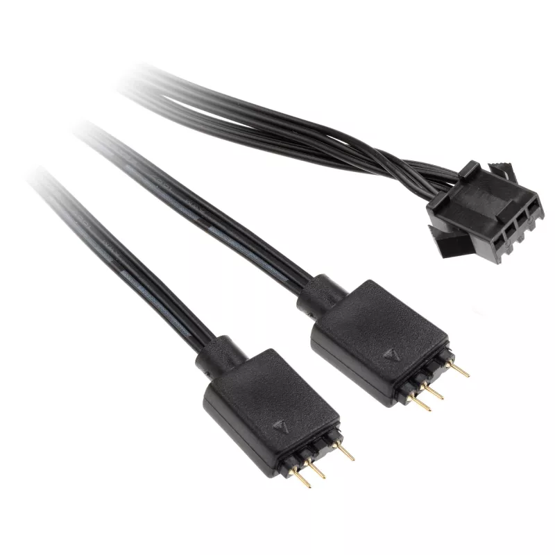Kabelių adapteris Kolink 4 kontaktų ventiliatorius į 3 kontaktų 5V ARGB, 0,4 m