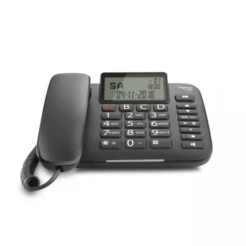 Belaidis telefonas Gigaset DL380 juodas su DECT technologija ir ilgu baterijos veikimo laiku