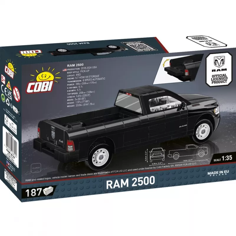 Konstrukcinis žaislas Cobi RAM 2500 2-in-1 statomas modelis, COBI-24610
