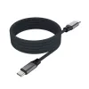 Magnetinis pinamas USB-C–USB-C laidas FIXED FIXDBM-CC2-GR, USB 2.0, pinamas apvalkalas, fiksuotas ilgis, pilkas