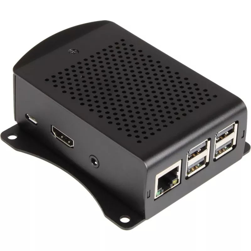 Joy-it Raspberry Pi® korpusas juodas rb-alucase+06 Raspberry Pi® 3 B, Raspberry Pi® 2 B, Raspberry Pi® 3 B+, Raspberry Pi® B+ (rb-alucase+06)