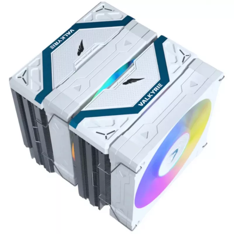 CPU aušintuvas „Valkyrie Vind DL125 White“ (Valkyrie) — modelis VK-AIRDL125W, lengvas ir patvarus dizainas