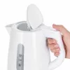 Elektrinis virdulys SEVERIN 1 L 2200 W baltas — belaidis, 360° pagrindas, paslėptas kaitinimo elementas