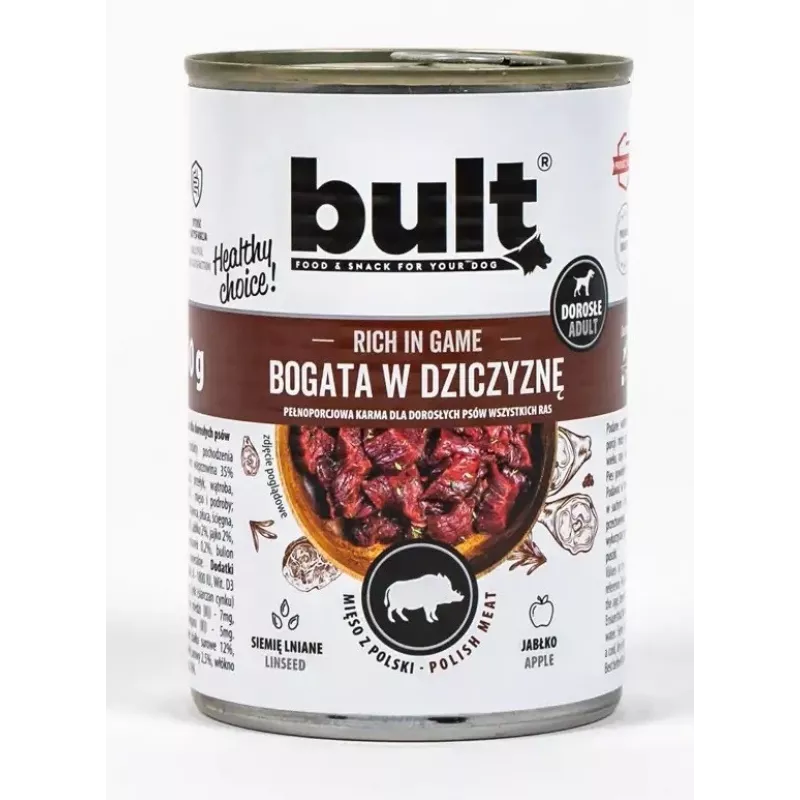 BULT, gausu žvėrienos - šlapias šunų maistas - 800 g