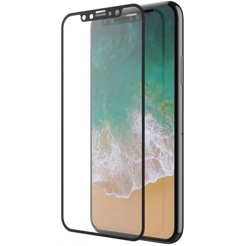 Grūdinto stiklo ekrano apsauga Devia Van Entire View anti-glare, skirta iPhone XS Max 6.5 inch, juoda
