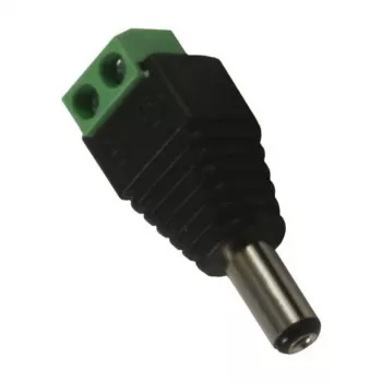 Synergy 21 S21-LED-000219 DC/2.1 x 5.5 mm juoda - žalia laido jungtis