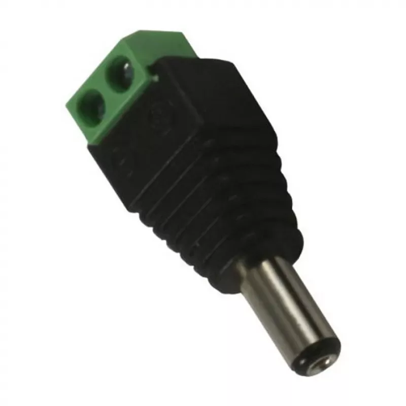 Synergy 21 S21-LED-000219 DC/2.1 x 5.5 mm juoda - žalia laido jungtis