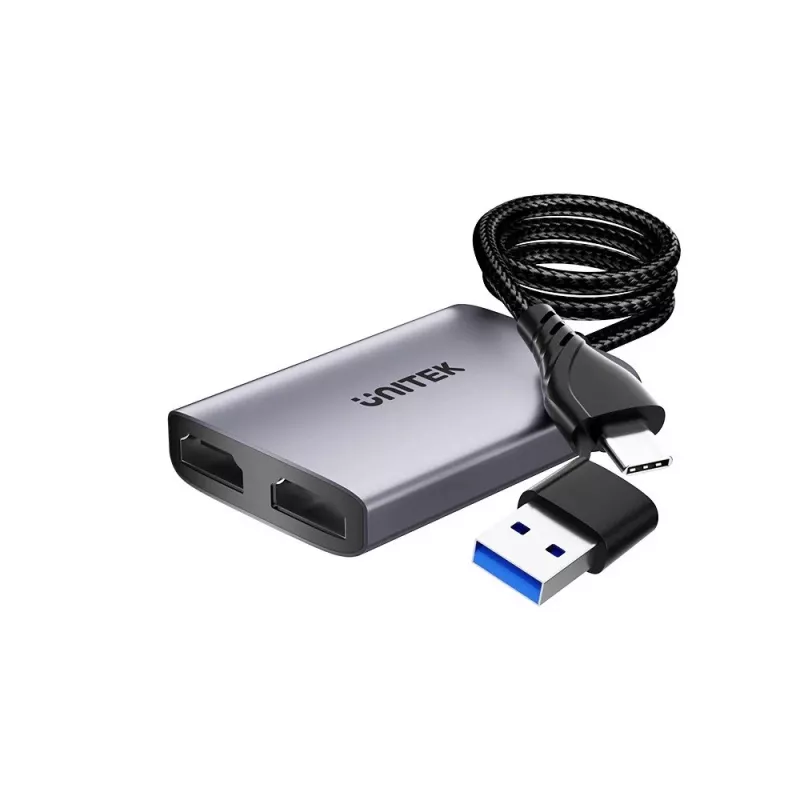 USB-C / USB-A prie 2× HDMI MST FullHD adapteris Unitek V1427A01