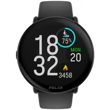 Polar Ignite 3 – Sportinis laikrodis su dirželiu – Silikoninis – Dirželio dydis: S/L – Ekranas 3,3 cm (1,28 col.) – 32 MB – Bluetooth – 35 g – Naktinė juoda (900106234)