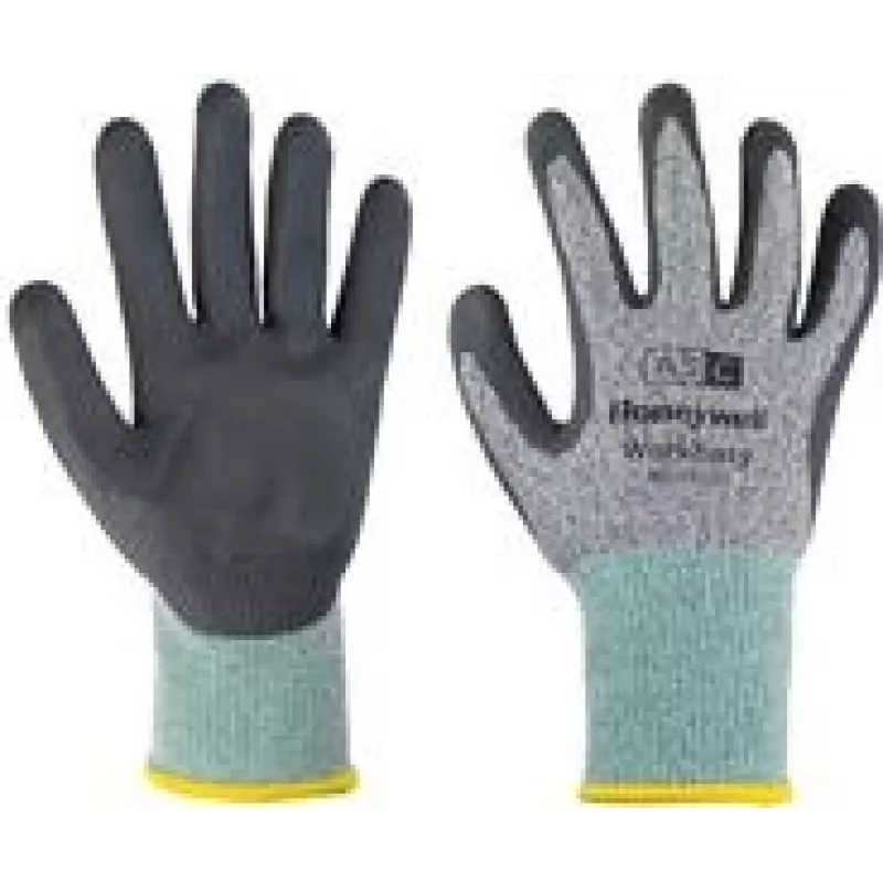 Apsauginės pirštinės Honeywell WE23-5313G-9/L pilkos, stiklo pluoštas, nitrilo putos