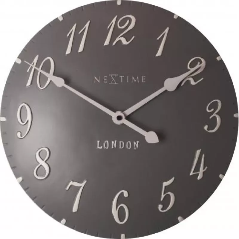 NeXtime klok 3084gs London Arabic, Ø34,5 cm, sieninis, pilkas / baltas