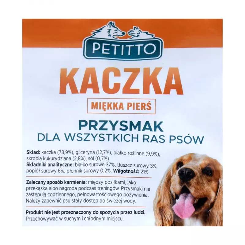 PETITTO Minkšta anties krūtinėlė - šunų skanėstas - 500 g
