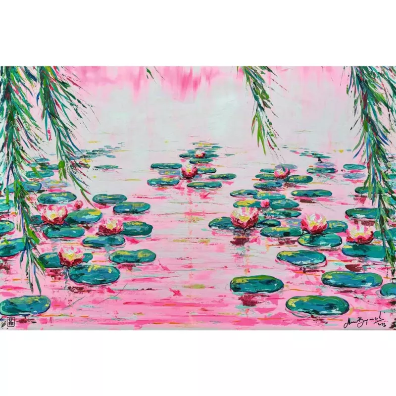 4000 dalių dėlionė Ravensburger „Pink Water Lilies“ pagal Mauro Bergonzoli