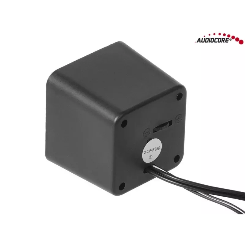2 krypčių PC garsiakalbis Audiocore AC870 B — 3 W RMS, laidinis USB maitinimas, 3,5 mm įvestis, 2.0 kanalai