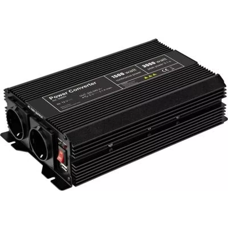 Goobay SPW IT keitiklis 1500 W 12 V/DC - 230 V/AC, 5 V/DC (58884)