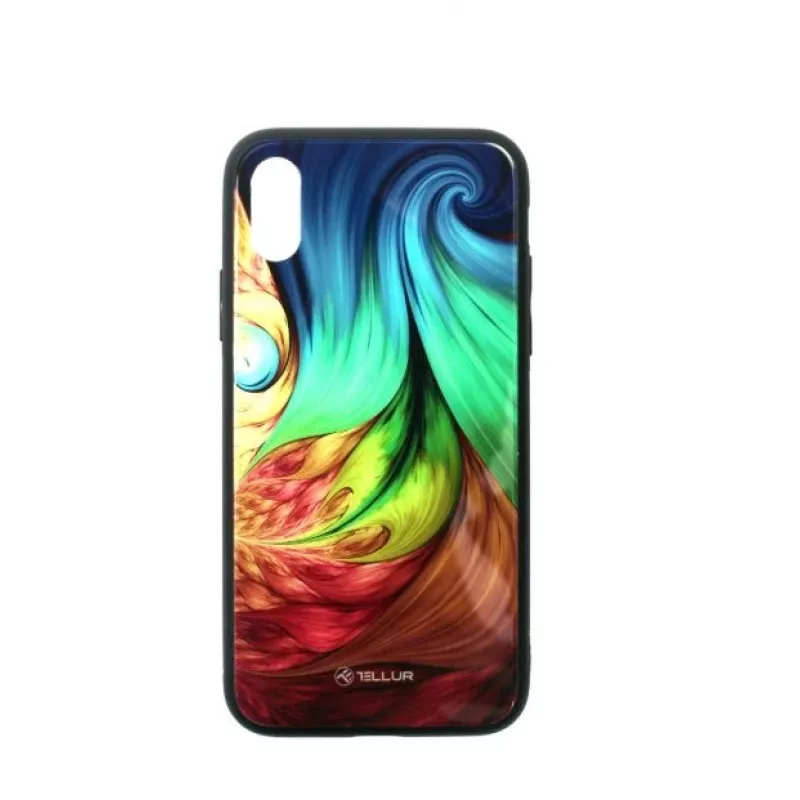 Apsauginis stiklo dangtelis, skirtas „iPhone XS Tellur“ — marginantis spausdintas dizainas