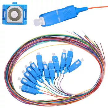 „Pigtail“ rinkinys SC/UPC vienmodis Extralink G.652D 900µm FTTH 1,5 m 12 vnt. 12 spalvų