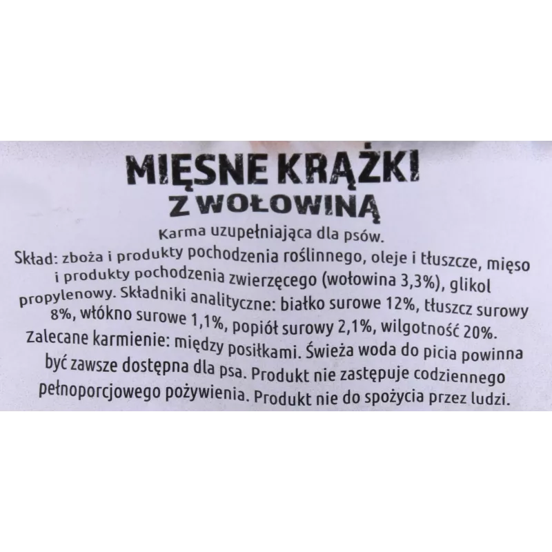 Šunų skanėstas MACED mėsos diskeliai su jautiena 500 g — papildomas užkandis, 12% baltymų, 8% riebalų, 20% drėgmės