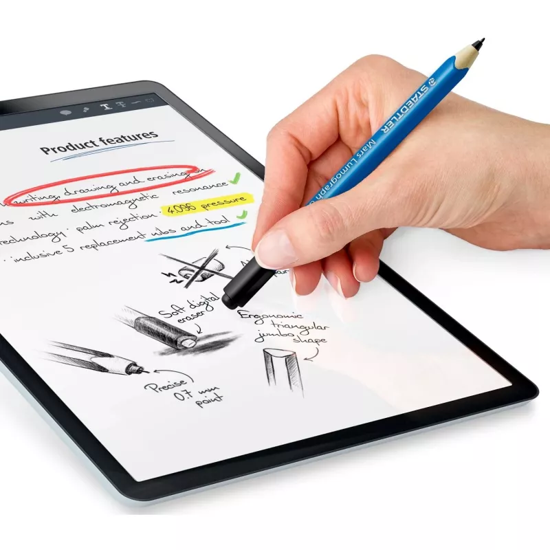 Grafitiniai pieštukai Staedtler Mars Lumograph digital Jumbo, PEFC sertifikuoti, 5 šerdelės