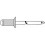 Aklinosios kniedės GESIPA 5×18 mm įleidžiama galvutė KS 12,0–14,0 mm, 500 vnt. pakuotė