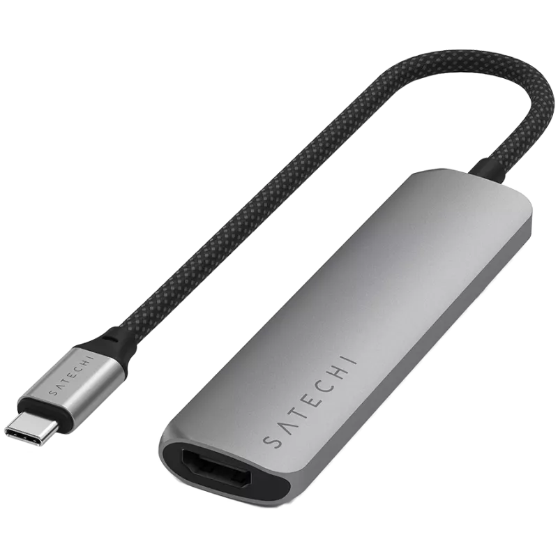 Satechi ST-P4SM sąsajos šakotuvas USB Type-C 10000 Mbit/s Pilka