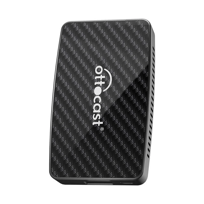 CarPlay/Android adapteris Ottocast CA400-S — 4-in-1: belaidis CarPlay ir Android Auto, laidinis Apple CarPlay ir Android Auto, juodas