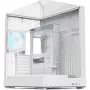 APNX Tower case V2 — balta, trys grūdinto stiklo plokštės