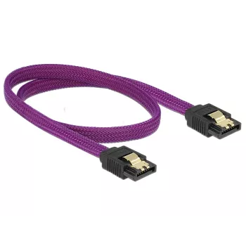 SATA laidas DeLOCK 83691 0,5 m SATA 7 kontaktų violetinis