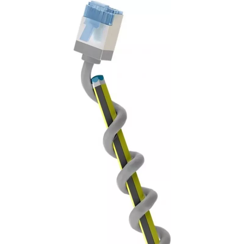 Goobay Ultra-Flexible CAT 6A komutacinis kabelis plonas U/FTP Pilka - extra-short plug (74313)