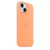 Apple iPhone 15 Silicone Case with MagSafe - Oranžinė Sorbet