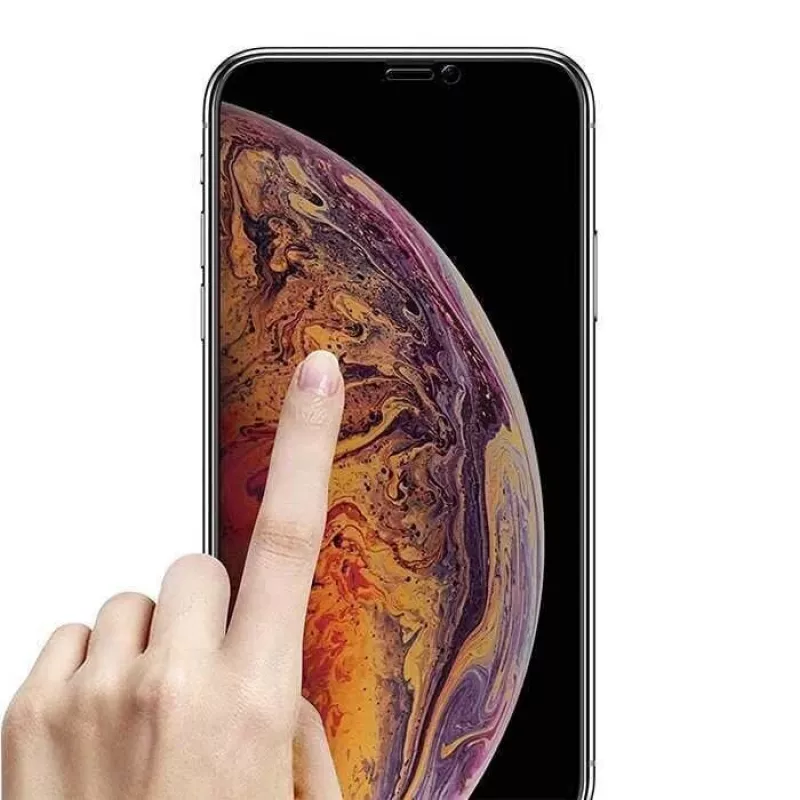 Grūdinto stiklo ekrano apsauga „Devia Real Series“, skirta „iPhone XS Max“, 3D viso ekrano, juoda