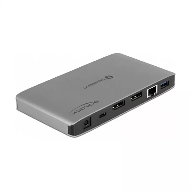 Dokų stotelė DeLOCK Thunderbolt 3 8K Dual DisplayPort USB LAN SD Audio PD 3.0