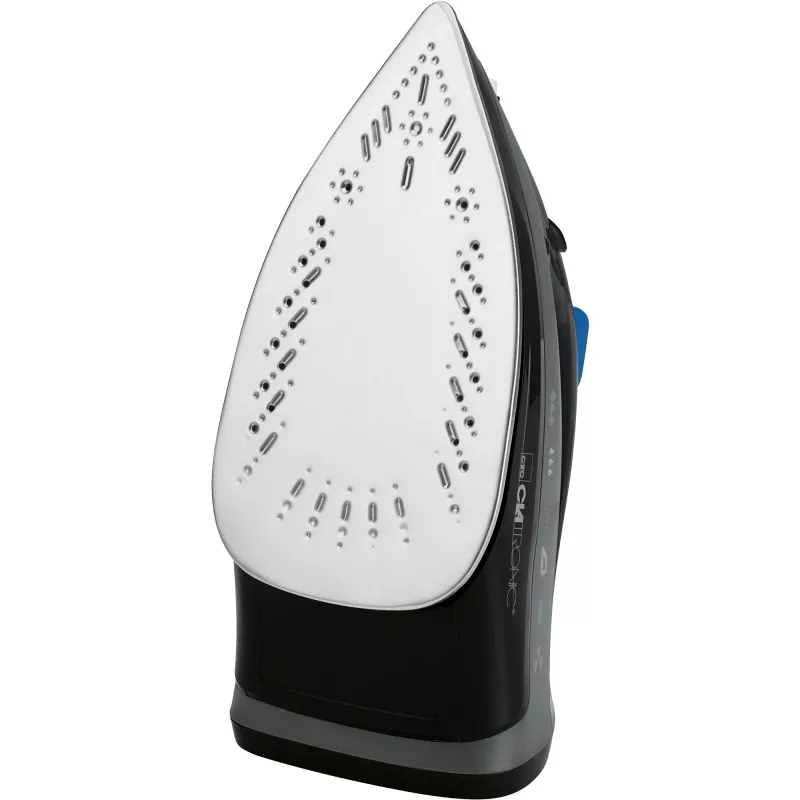 Clatronic DB 3703 — Sausasis ir garinis lygintuvas, nerūdijančio plieno padas, 1800 W, juoda/pilka