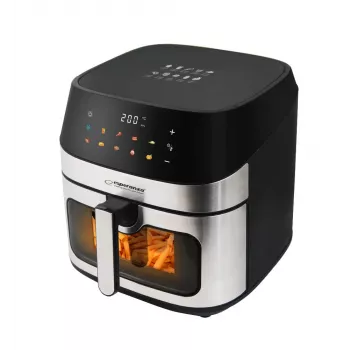 Karšto oro gruzdintuvė ESPERANZA EKA005, 8 l talpa, 1600 W, jutiklinis valdymas, 10 programų, nerūdijantis plienas, juoda