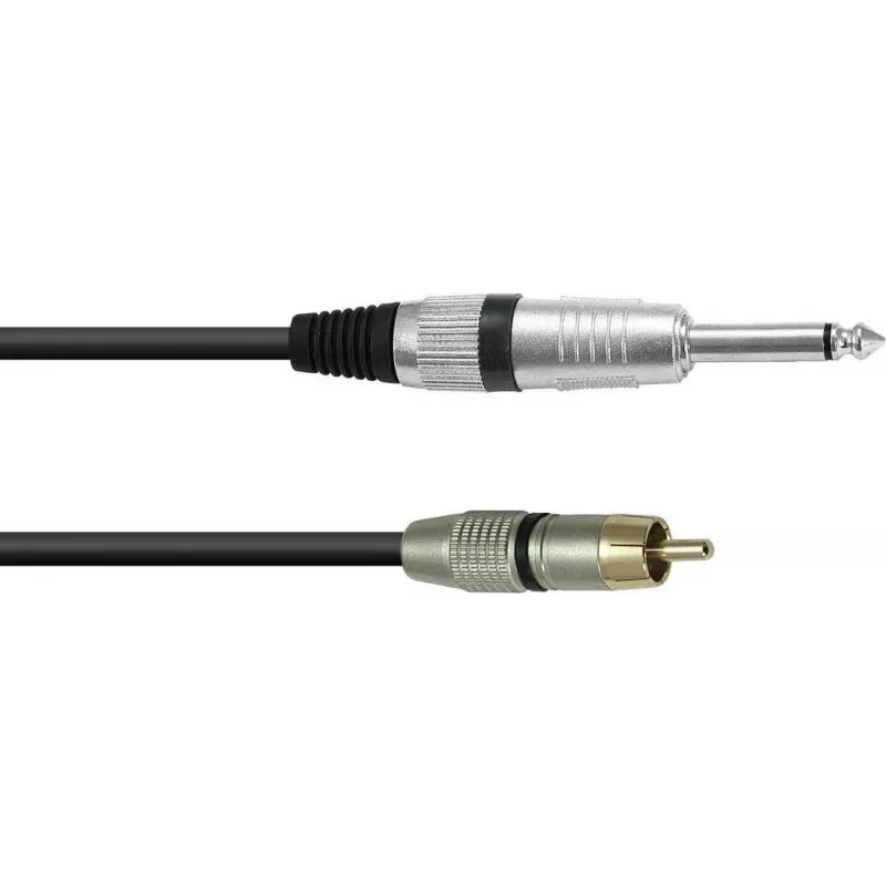 OMNITRONIC adapterio laidas RCA/jack 0,9 m juodas (30225118)