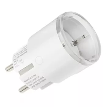 Išmanusis lizdas Shelly Plug S Gen3 — „Wi‑Fi“ išmanusis lizdas su energijos stebėjimu, F tipas, 110–230 V, 2500 W, baltas