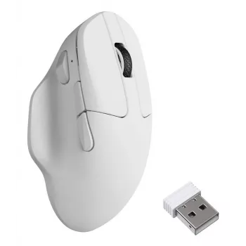 Belaidė abiem rankoms tinkama optinė pelė Keychron M7-A24 30000 DPI RF belaidė Bluetooth USB-C balta