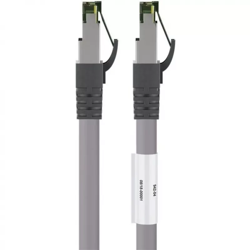 Goobay CAT 8.1 korekcinis kabelis, S/FTP (PiMF), pilkas, 0,5 m - LSZH be halogenų, varis AWG 24 (55135)