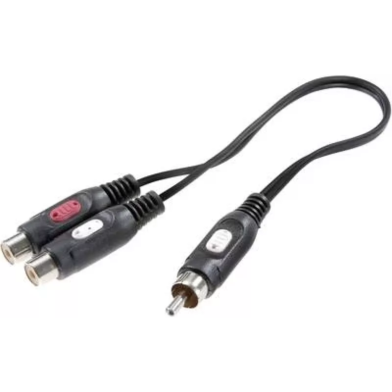 SpeaKa Professional RCA garso Y adapteris [1x RCA kištukas - 2x RCA lizdas] Juodas (SP-7869820)